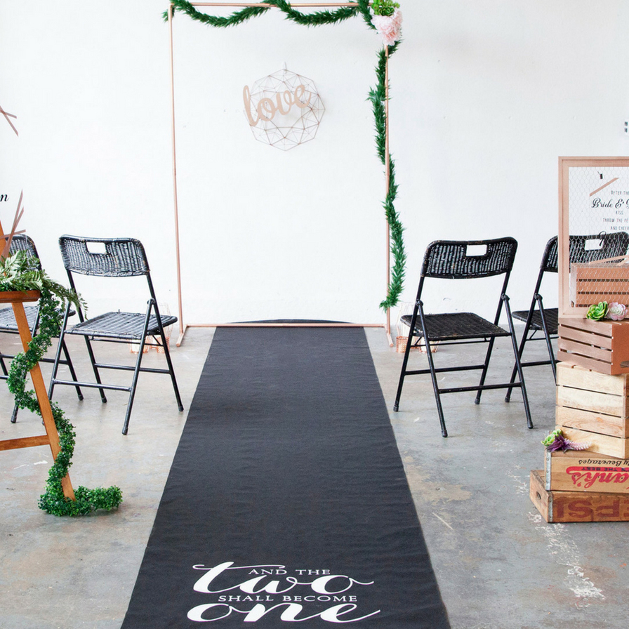 Copper & Greenery Industrial Style Wedding Arch