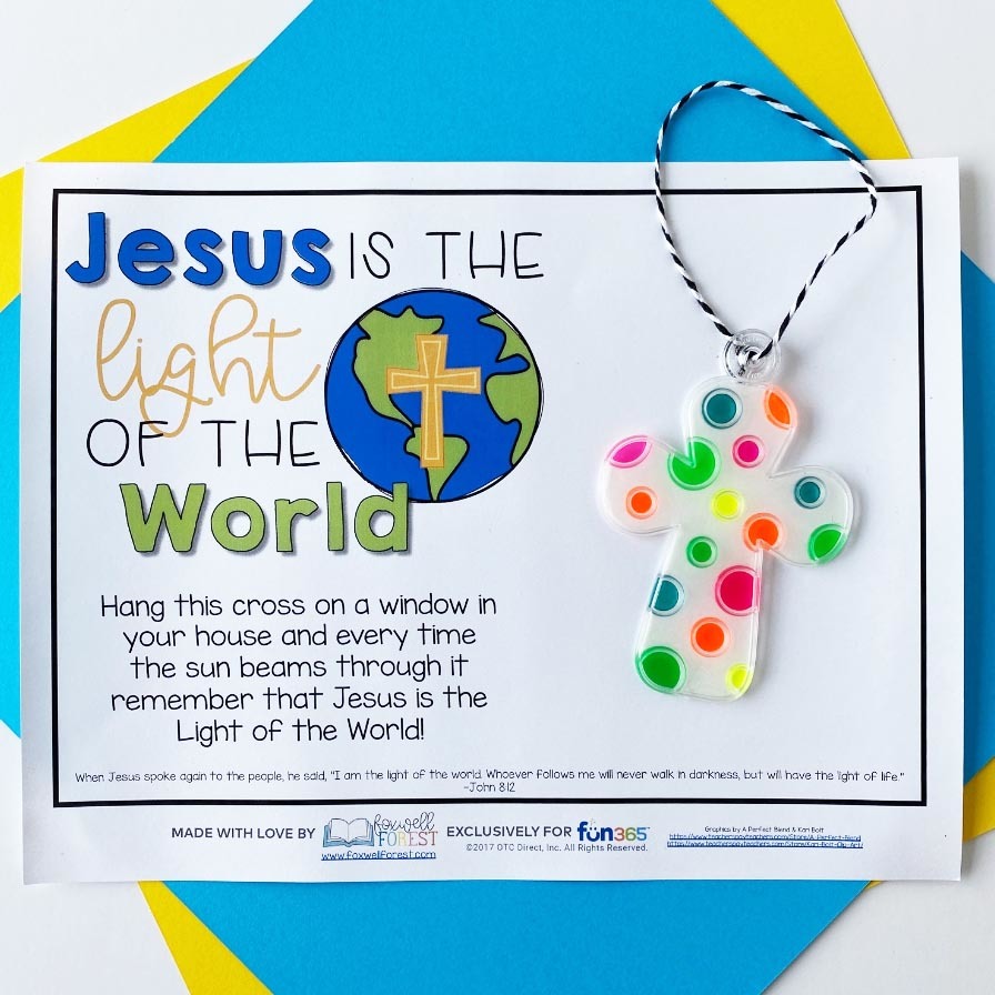 Light of the World Craft, Scripture Crafts for Girls, Christian