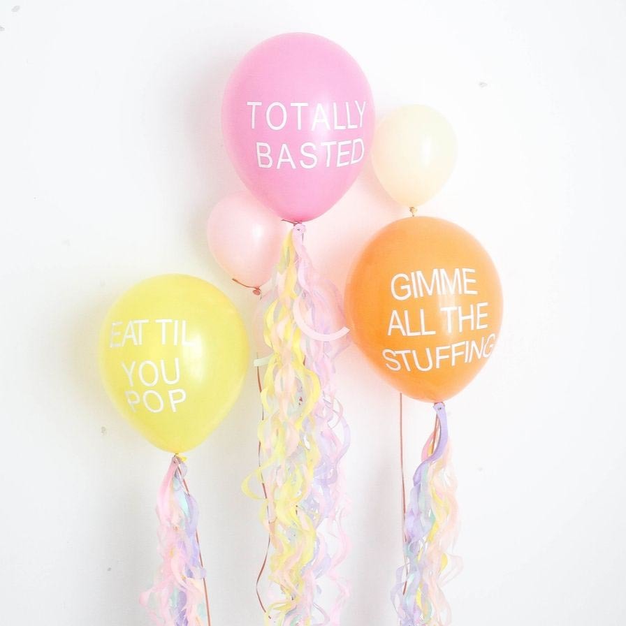 DIY Thanksgiving Pun Balloons