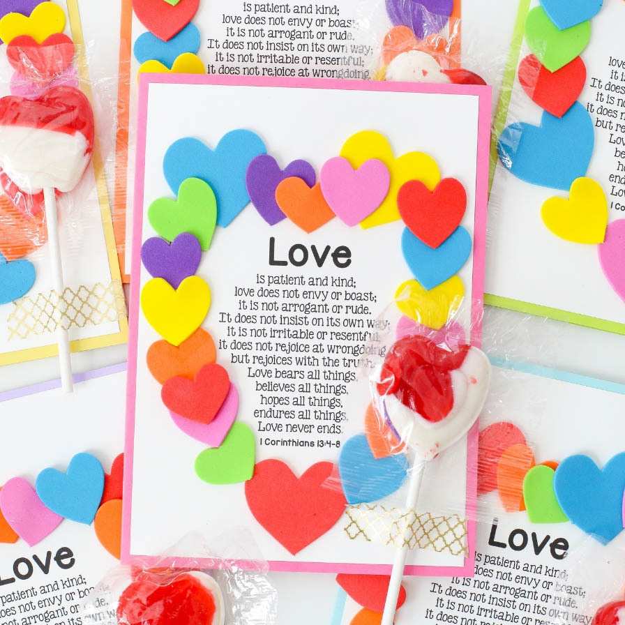 Love is Heart Card Sunday School Craft | Fun365