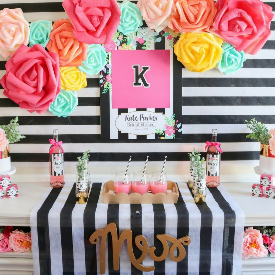 Make a Bridal Shower Backdrop & Buffet