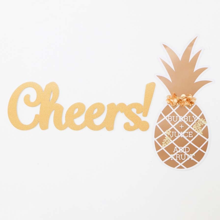 Tropical Glam Bridal Shower Mimosa Bar Sign