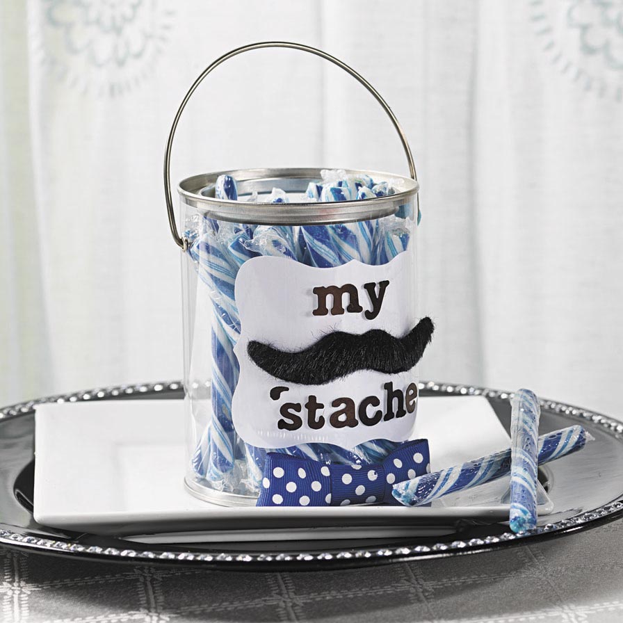 My 'Stache Favor Bucket Idea