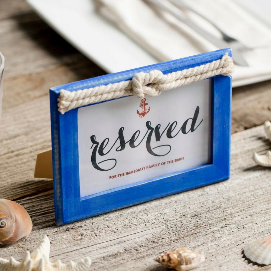Nautical Knot Frame Table Sign | Fun365
