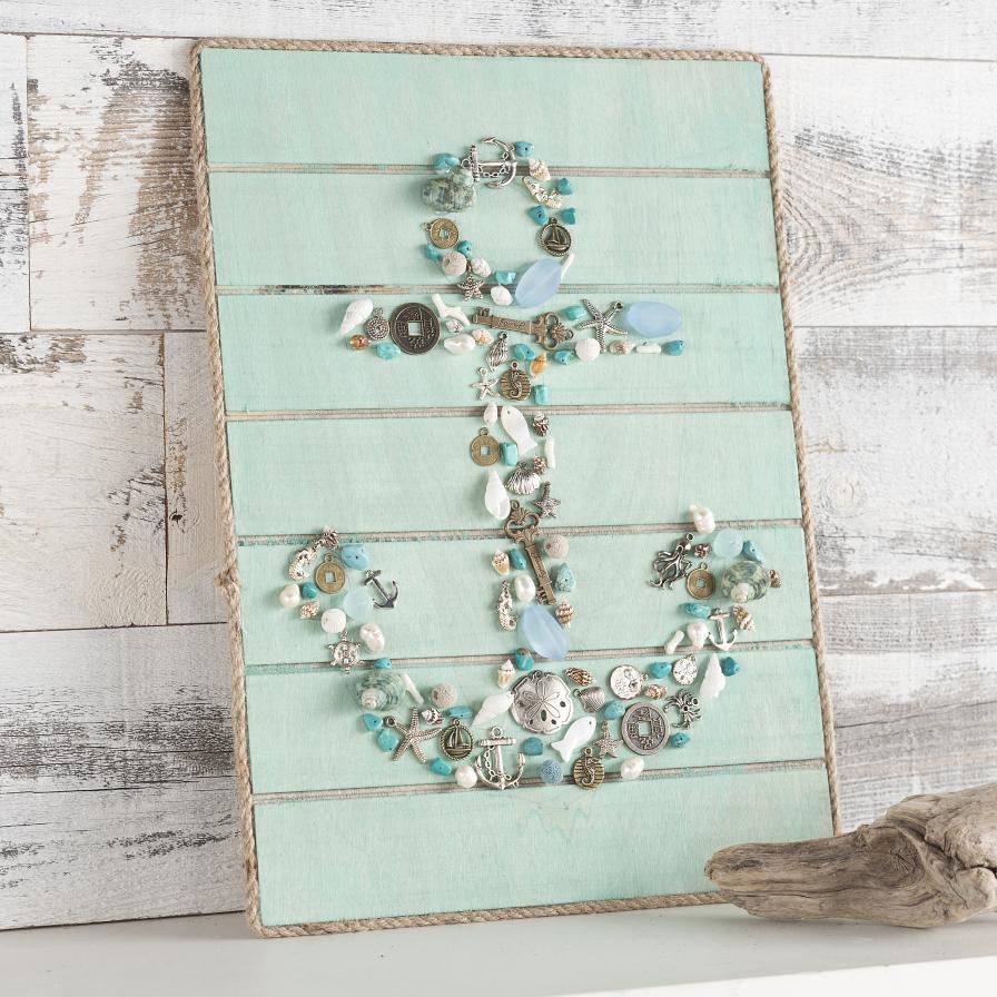 DIY Wooden Charmed Anchor Sign