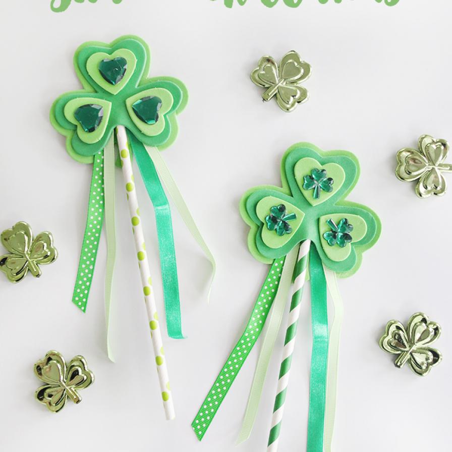 http crafty morning shamrock wand craft patricks day