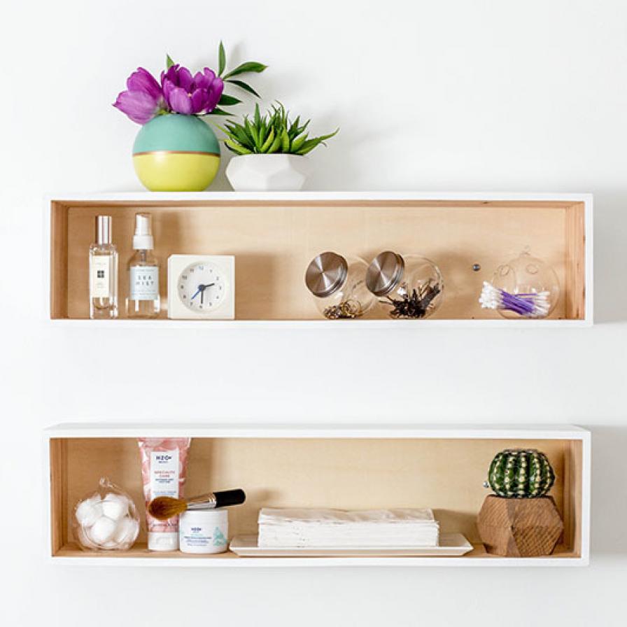 DIY Painted Wall Cubby Shelves Fun365
