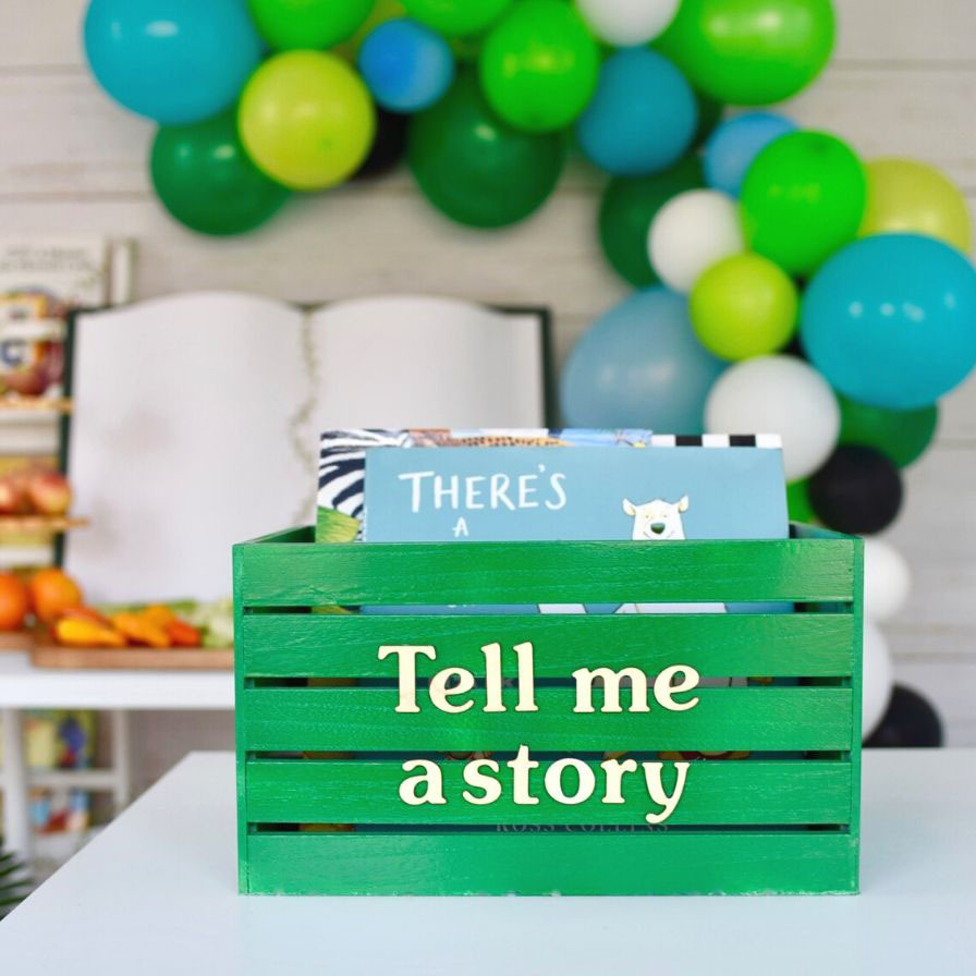 Personalized Book Crate