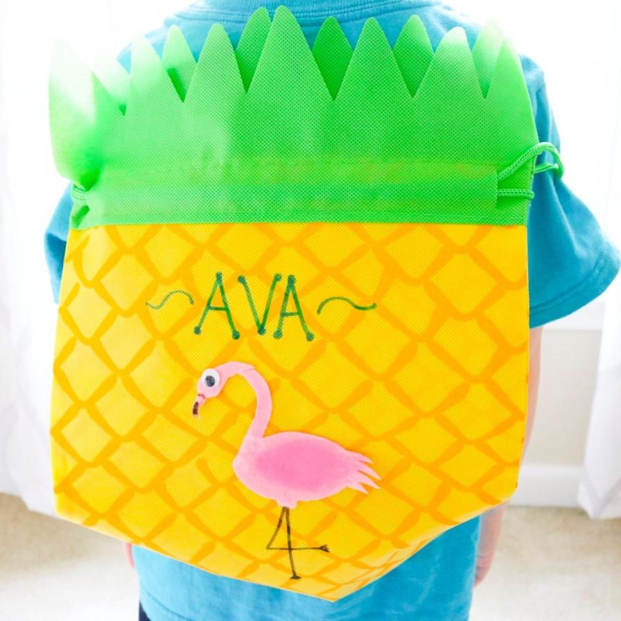 DIY Pineapple and Flamingo Tote Bag