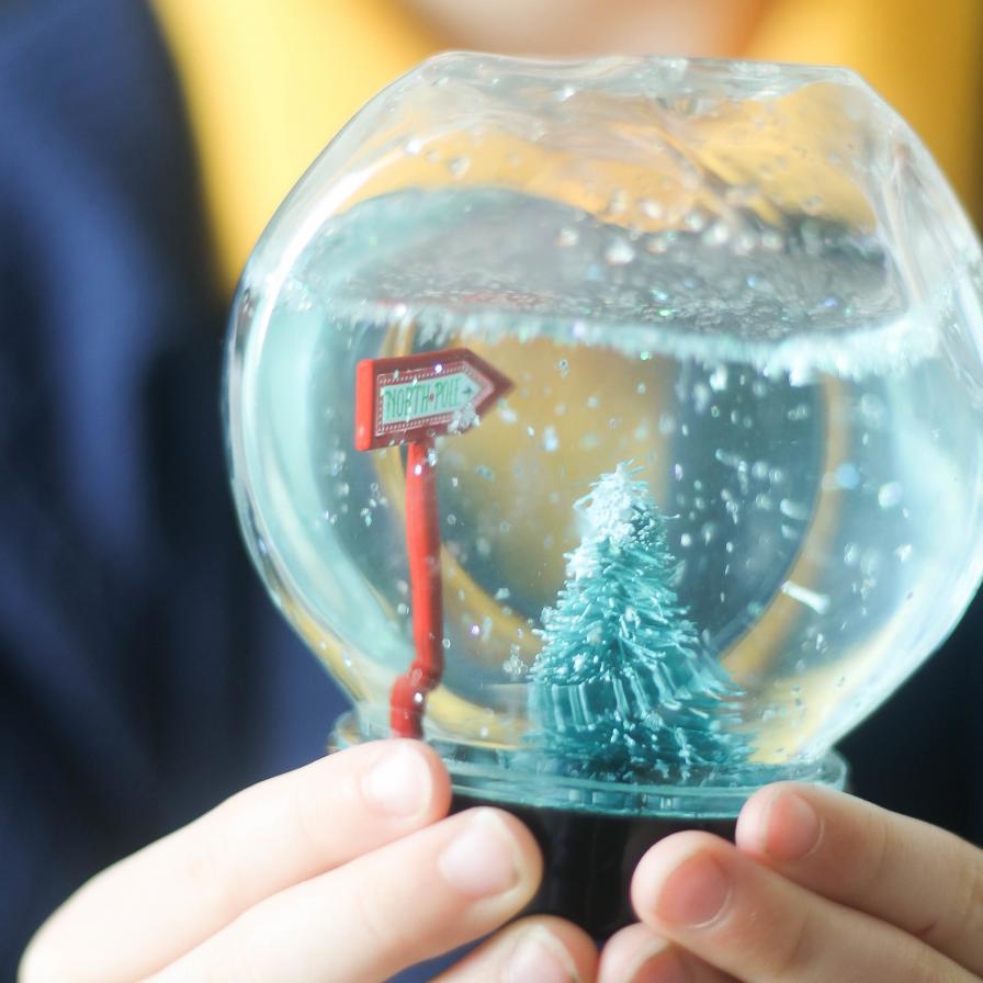 Polar Express Party DIY Snow Globe