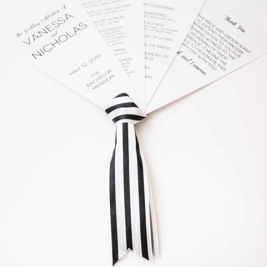 DIY Printable Wedding Fan Program