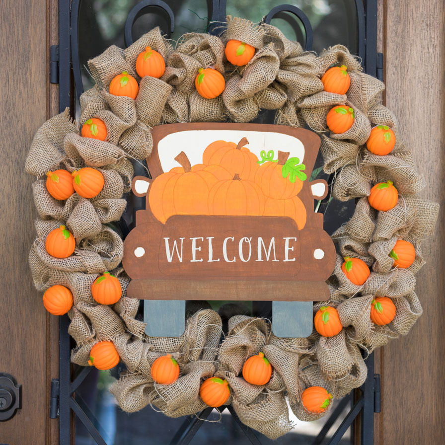 DIY Pumpkin Harvest Fall Wreath