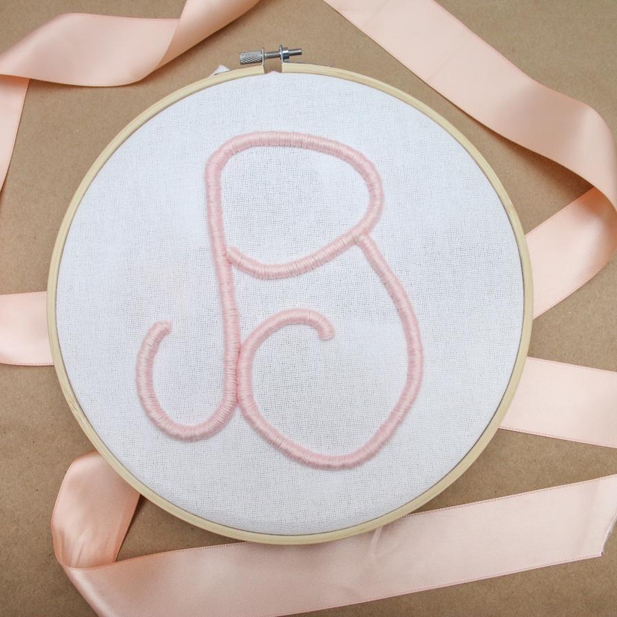 Raised Stitched Monogram Art