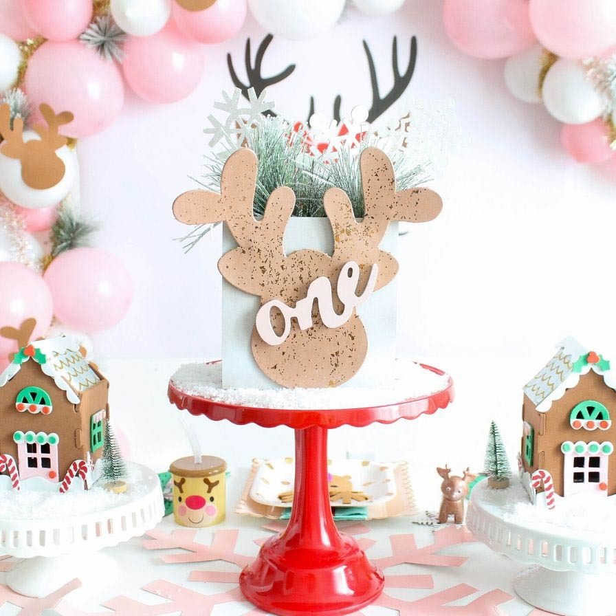 Reindeer Birthday Party Centerpiece
