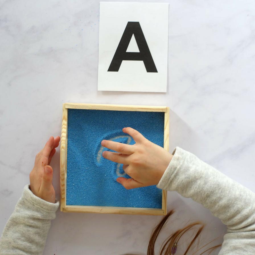 DIY Alphabet Writing Practice Tray