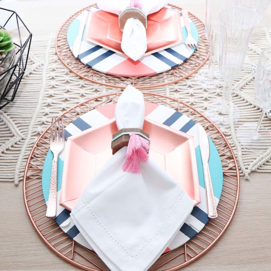 DIY Southwestern Chargers & Napkin Rings