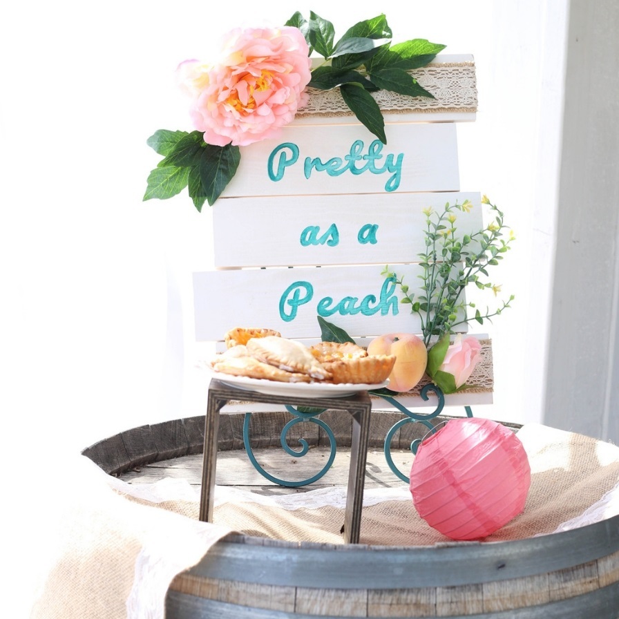Pretty as a Peach DIY Wood Sign