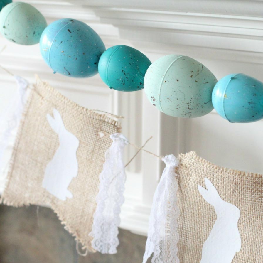 DIY Farmhouse Speckled Easter Egg Garland