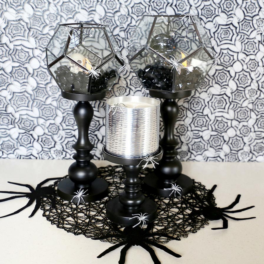 Spooky Halloween Geometric Terrariums