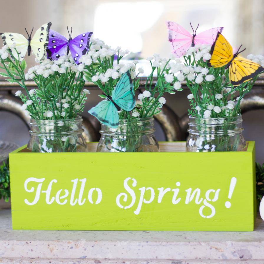 Spring DIY Flower Box Centerpiece