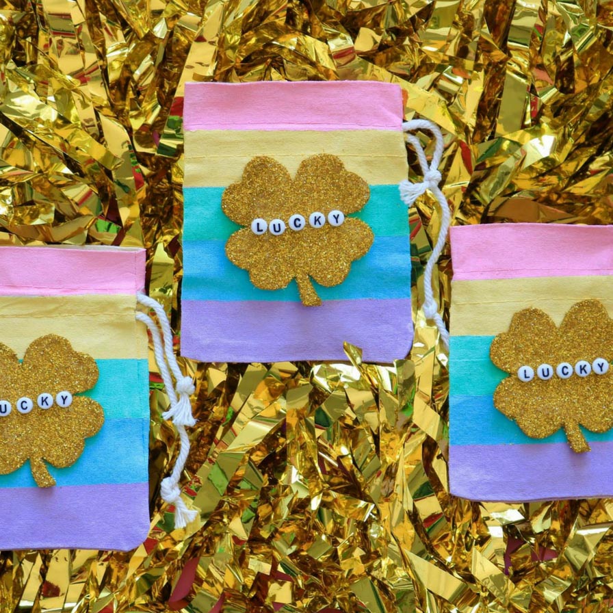 St. Patrick's Day Shamrock Favor Bags