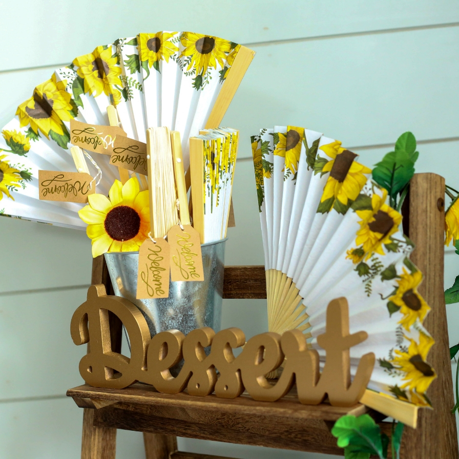 Sunflower Favor and Dessert Display
