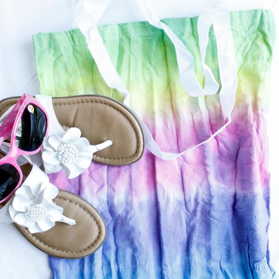 Tie Dye Canvas Summer Tote