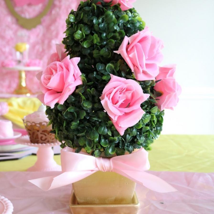 DIY Princess Tea Royal Boxwood Topiaries | Fun365