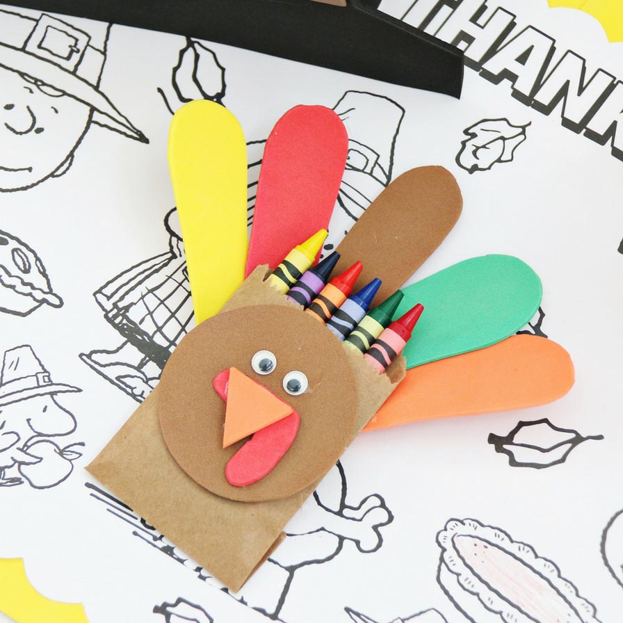 DIY Turkey Crayon Holder