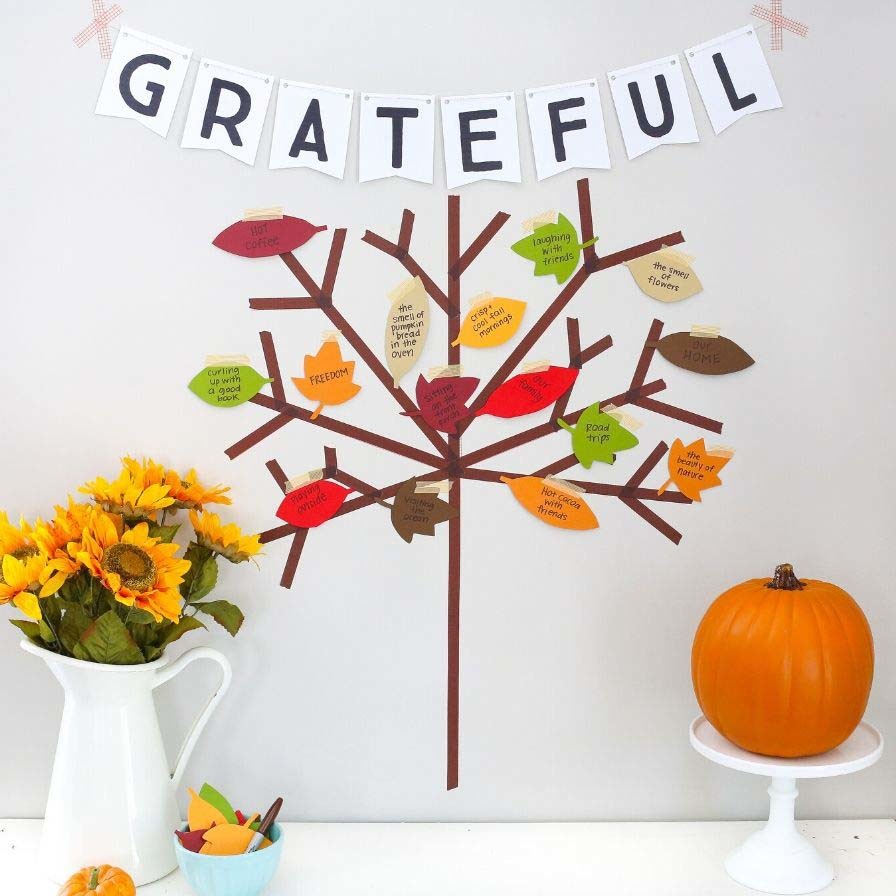 DIY Washi Tape Thankful Tree