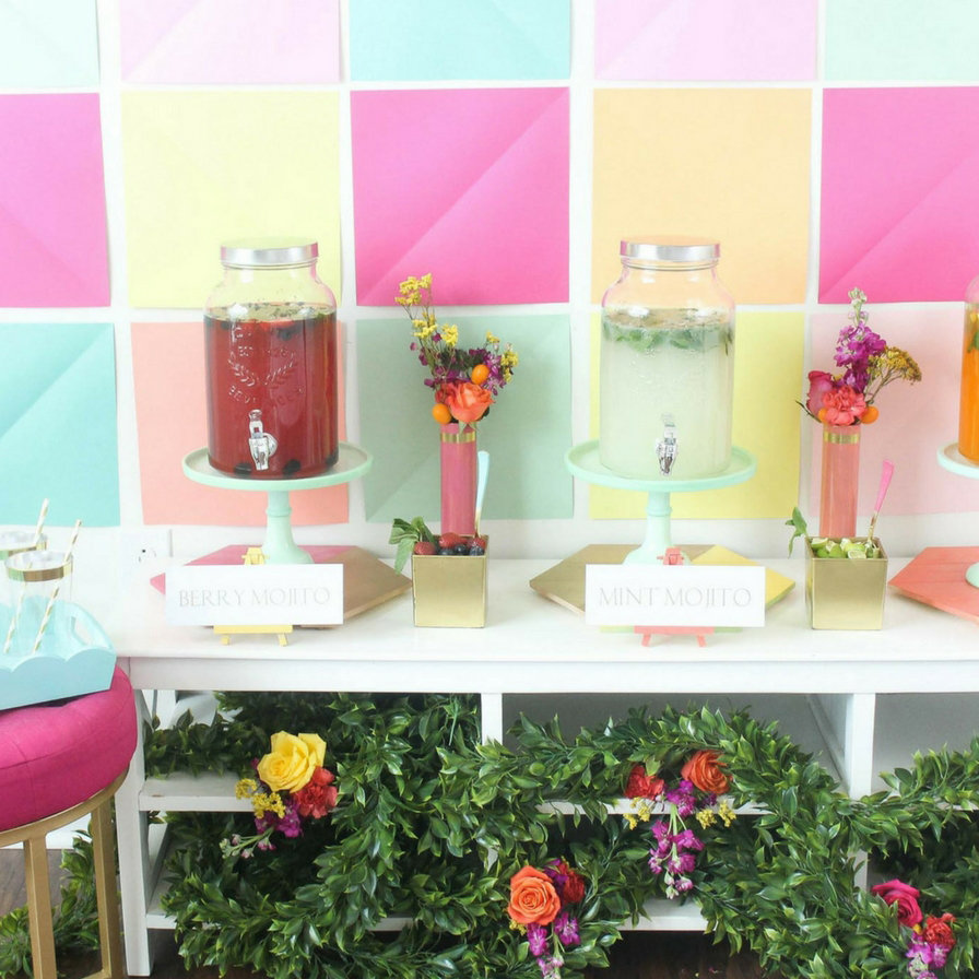 DIY Summer Wedding Mojito Bar