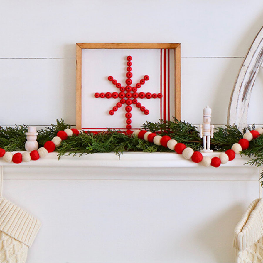 Wood Bead Snowflake Sign | Fun365