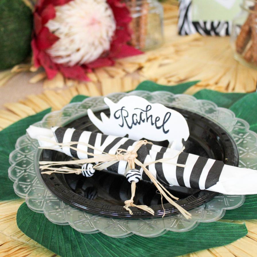 Wild Safari Shaped Place Cards