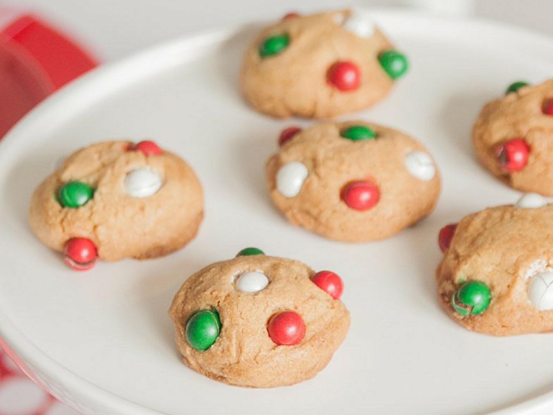 Festive Green and Red Chocolate Chip Cookies