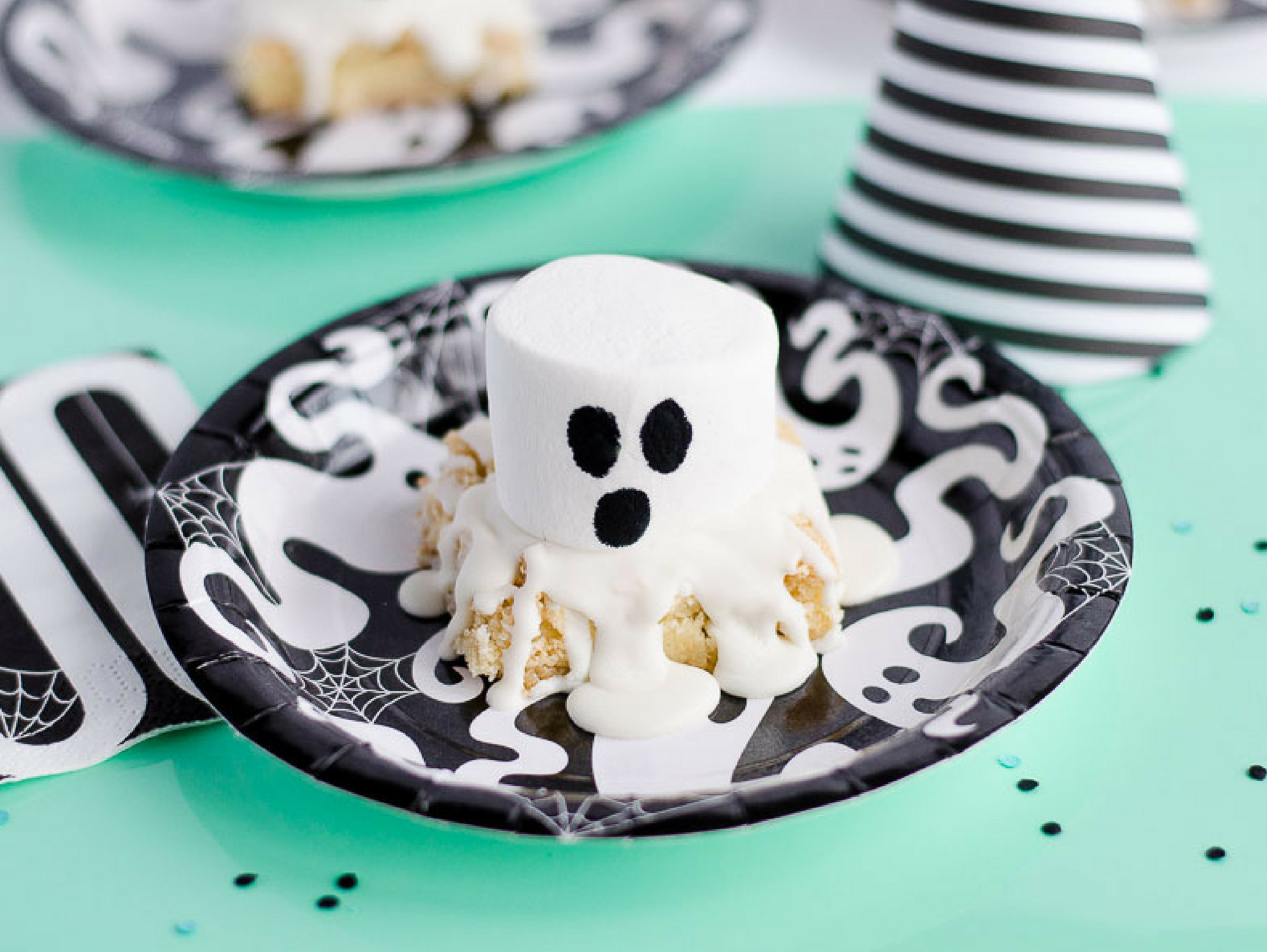 Ghostly White Chocolate Brownies