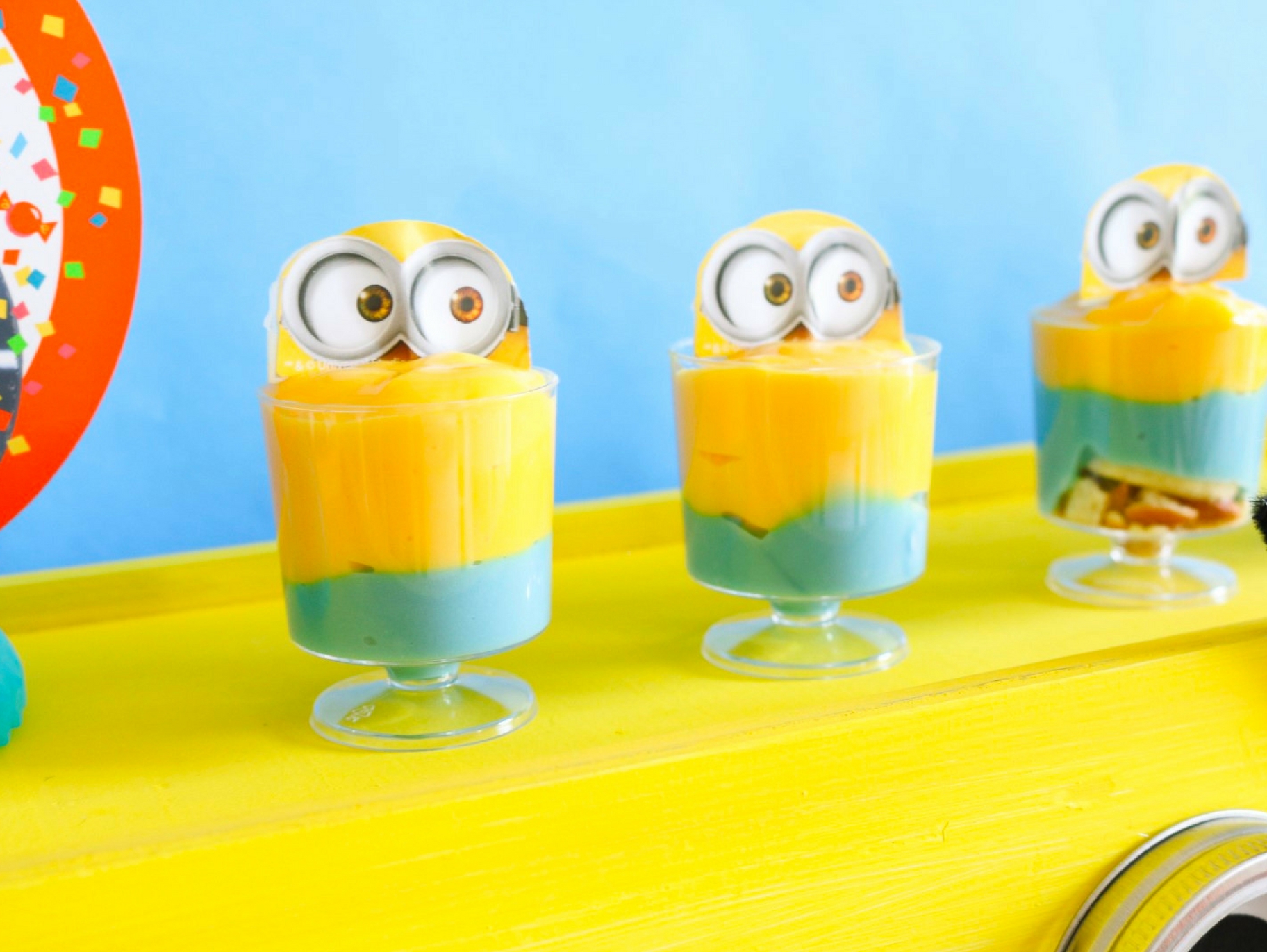 Minion Themed Banana Pudding Cup Recipe