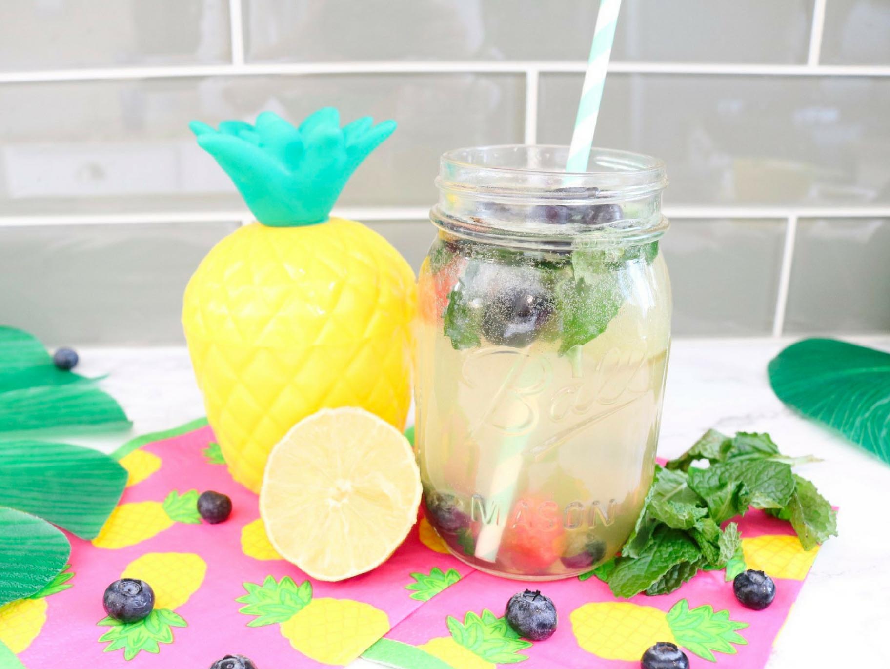 Pineapple and Berry Mojito Cocktail