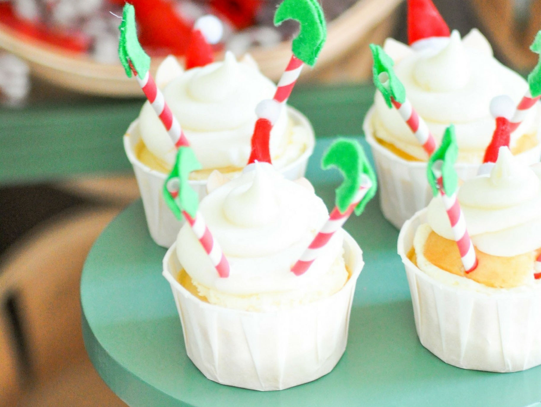 Snowball Elf Cupcakes