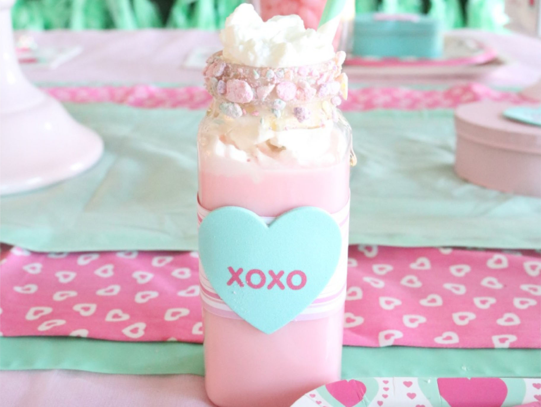 Strawberry Conversation Heart Cocoa Recipe