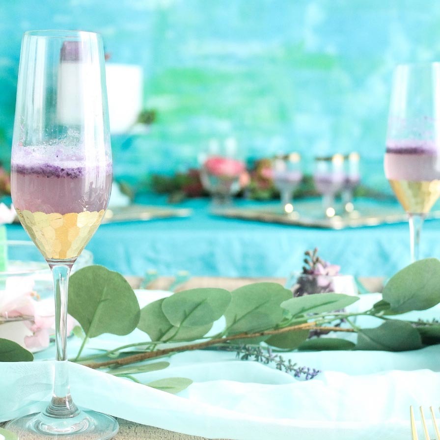 Blueberry Pineapple Champagne Spritzer