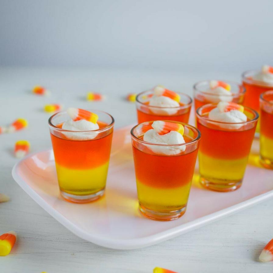 Candy Corn Jello Shots Recipe Fun365