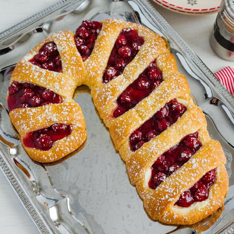 Cherry Candy Cane Danish Fun365