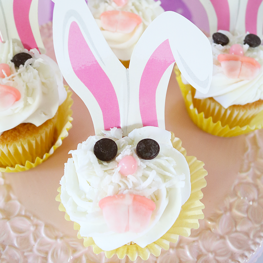 Bunny Face Cupcakes