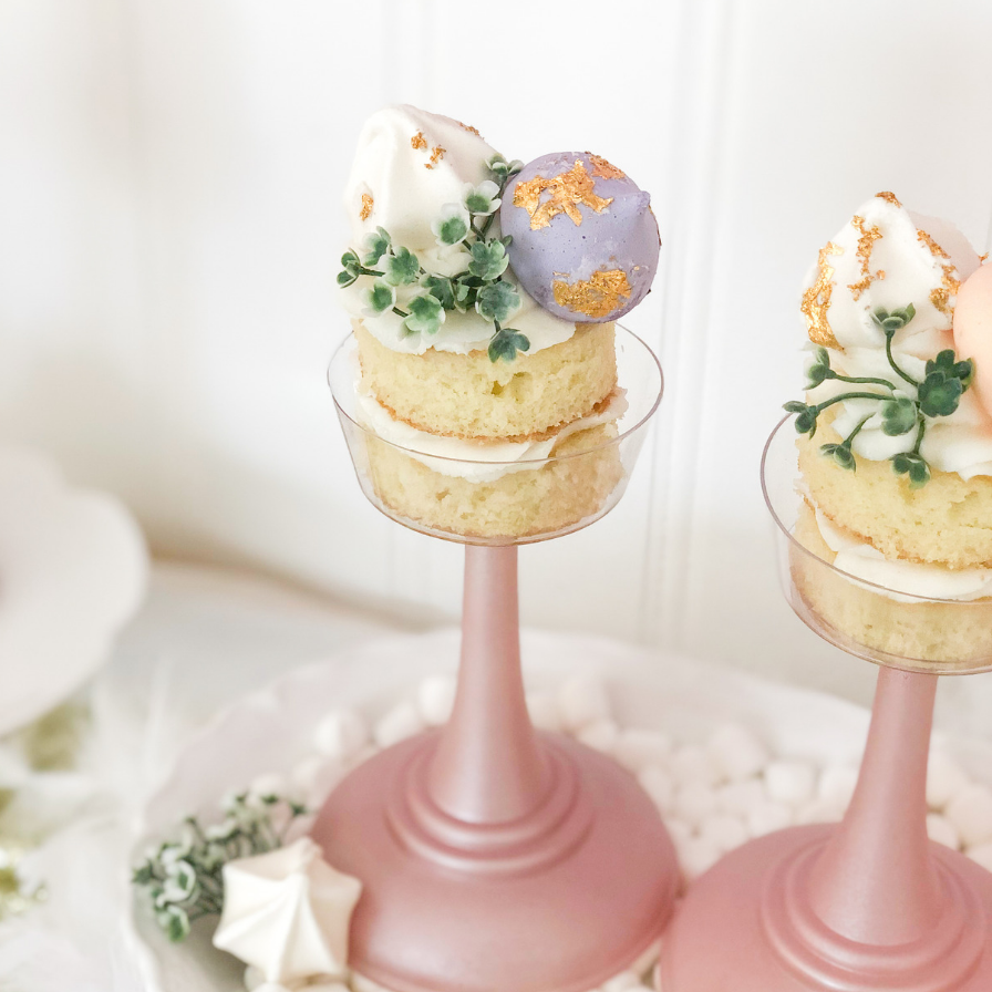 Meringue Topped Naked Cakes
