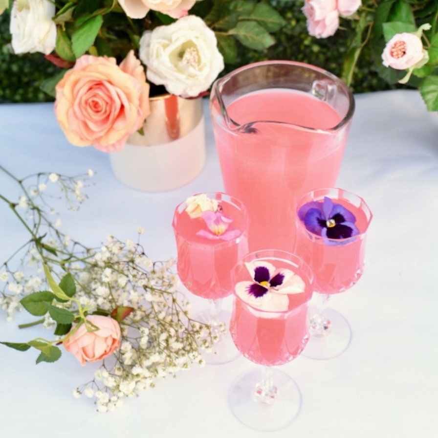 Sparkling Rose Water Lemonade