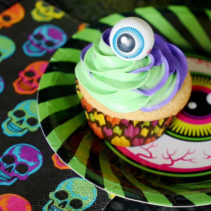 Spookadelic Swirl Cupcakes