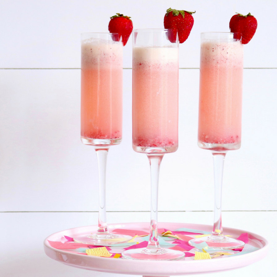 Strawberries & Cream Rosé Cocktail