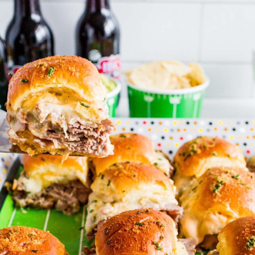 Game Day Spicy Beef and Cheese Sliders
