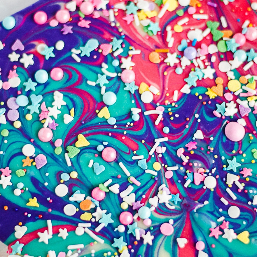 Swirled Unicorn Fudge