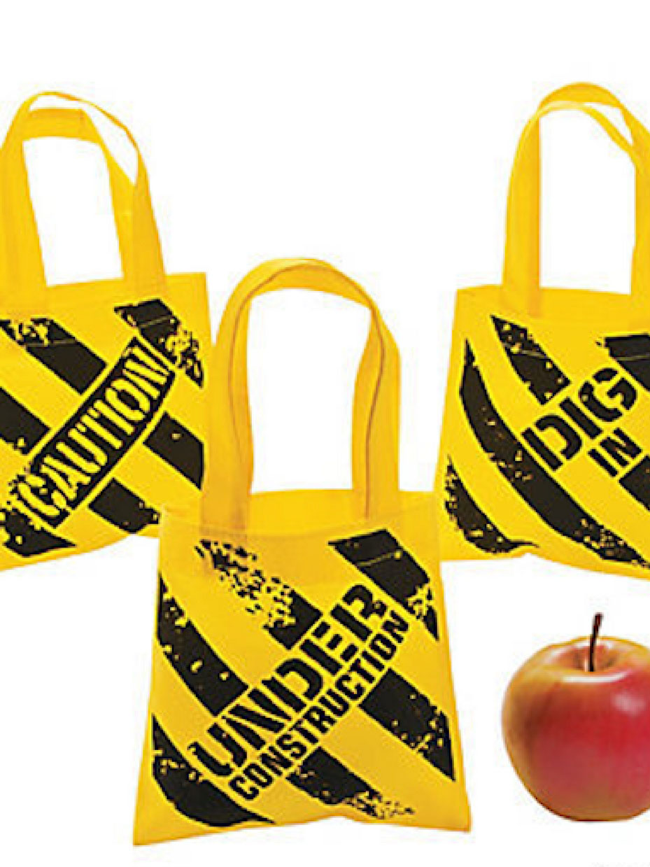 Construction Tote Favor Bags